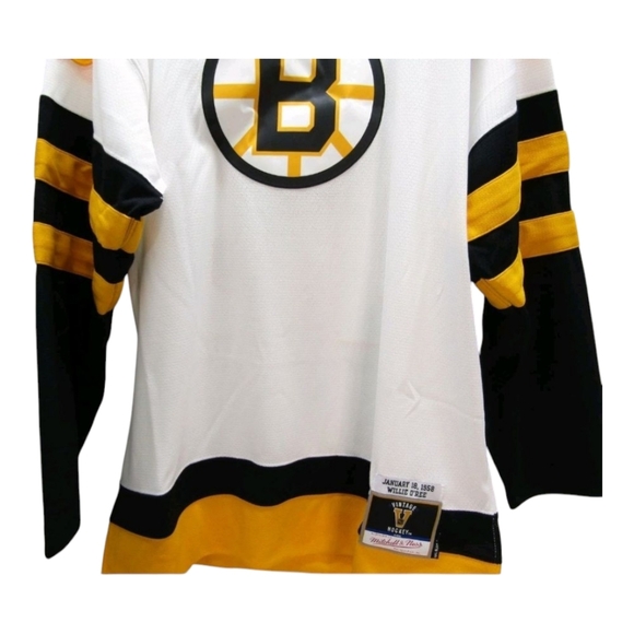 Mitchell & Ness MENS NHL BOSTON BRUINS 1958 WILLIE O'REE HOCKEY SHIRT NWT - Picture 2 of 9
